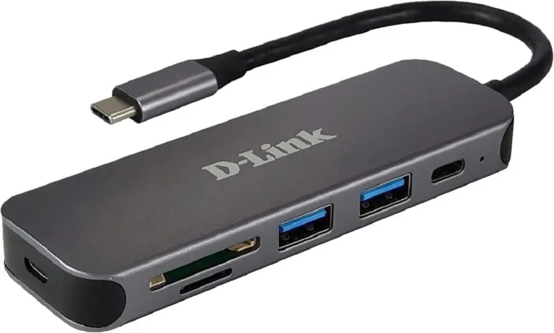 D-Link DUB-2325 USB-C Hub - 5-in-1 - Antraciet - afbeelding 6 van 6