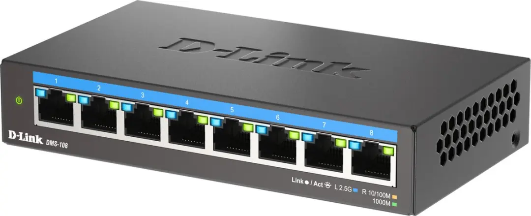 D-Link DMS-108/E Multi-Gigabit Switch - 8 Poorts - Zwart - afbeelding 4 van 6