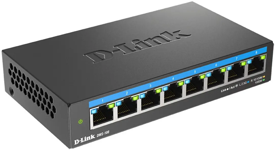 D-Link DMS-108/E Multi-Gigabit Switch - 8 Poorts - Zwart - afbeelding 6 van 6