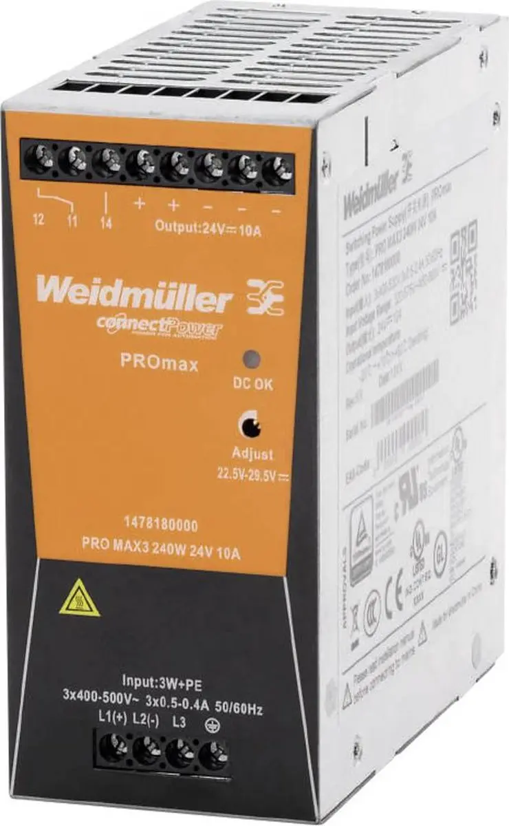 Weidmüller 1478180000 DIN-rail Netvoeding