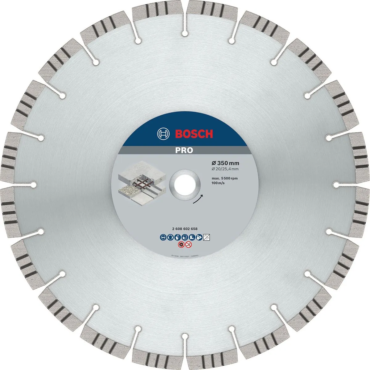Bosch Professional Diamantschijf Best Concrete 350mm - 25,4mm As - Beton - afbeelding 6 van 6
