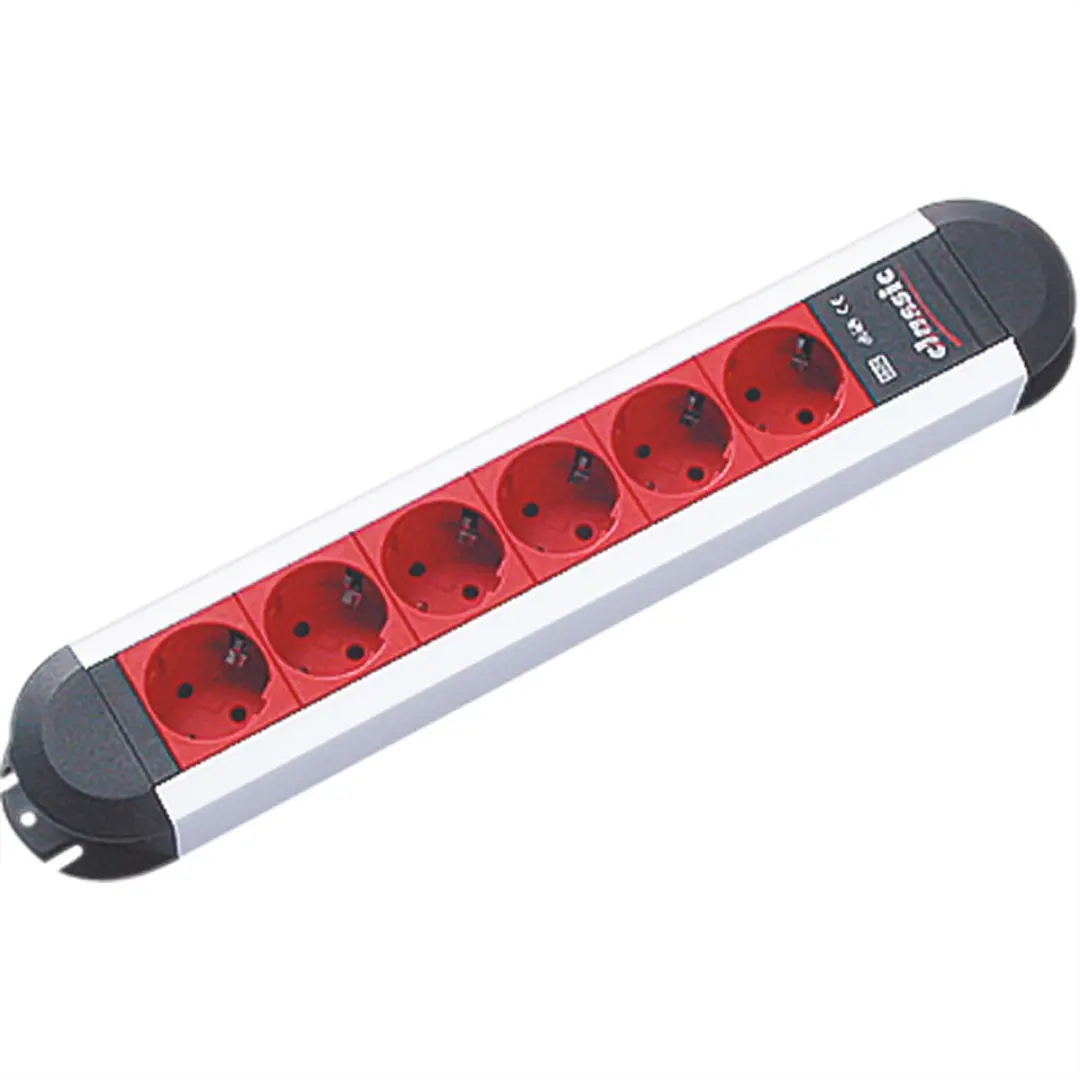 Bachmann PRIMO CLASSIC ALU Contactdoosstrook 6x CEE 7/3