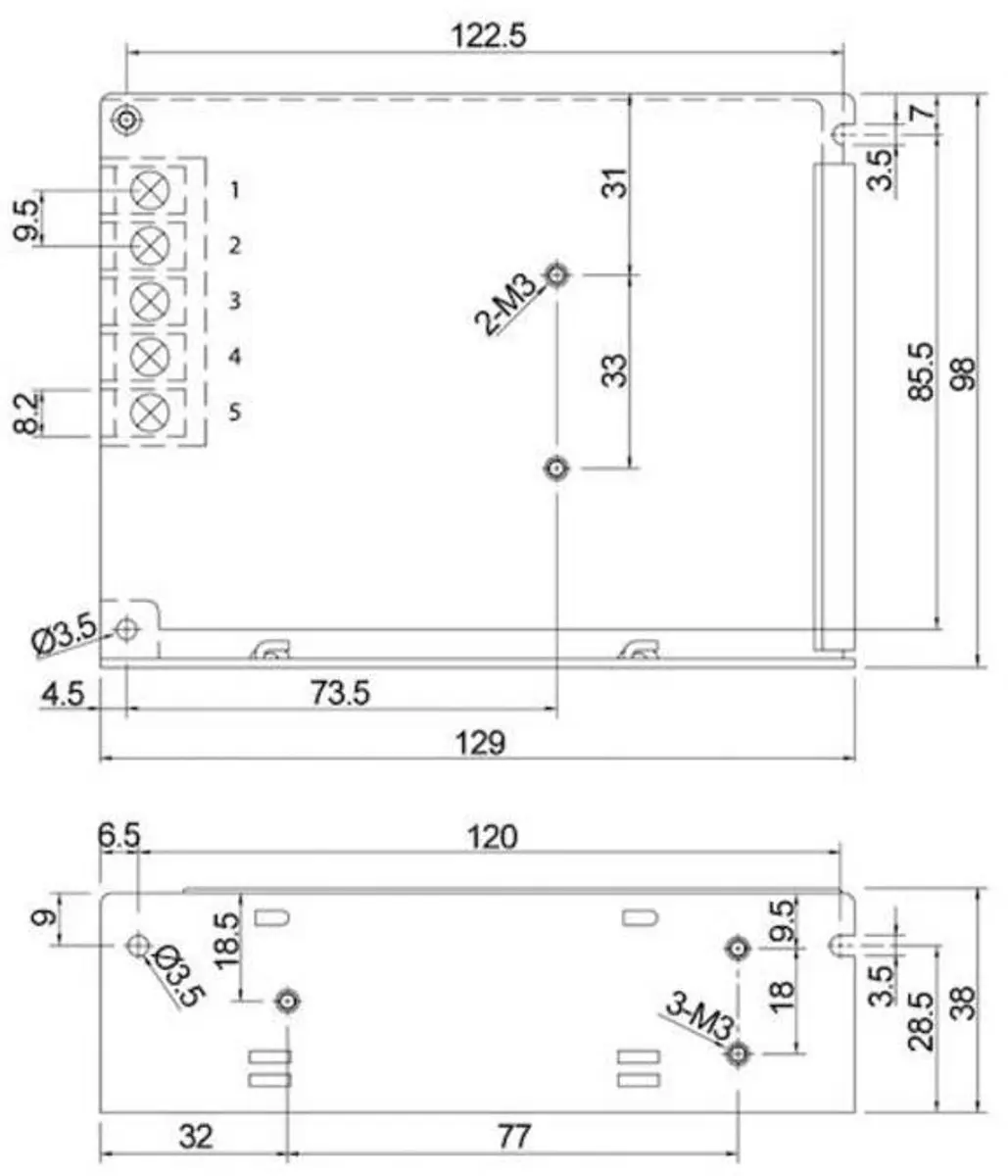 Mean Well RS-75-15 Schakelnetvoeding 75W - afbeelding 2 van 3