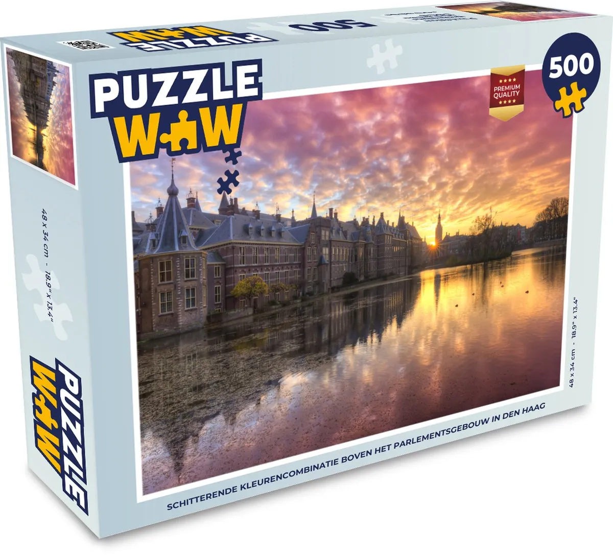 PuzzleWow Den Haag Torentje Legpuzzel 500 Stuks - Multicolor