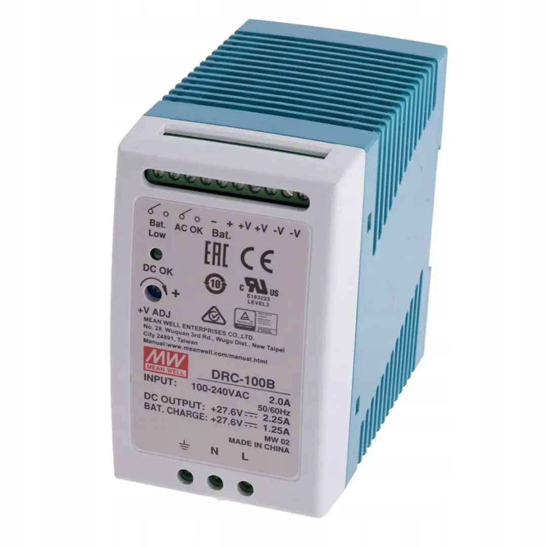 Mean Well DRC-100B DIN-rail Netvoeding 27.6V 96W