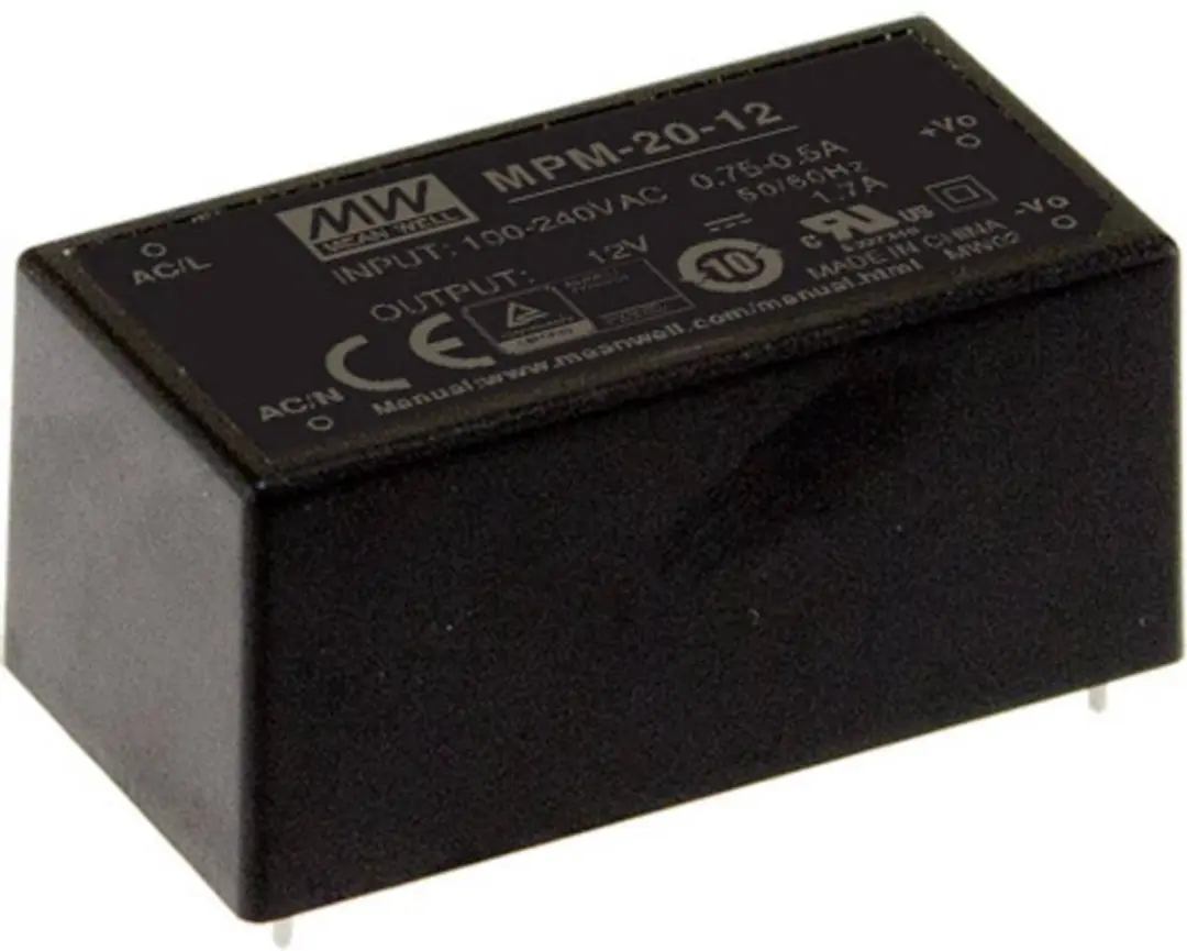 Mean Well MPM-20-5 AC/DC printnetvoeding 5V 4A 20W