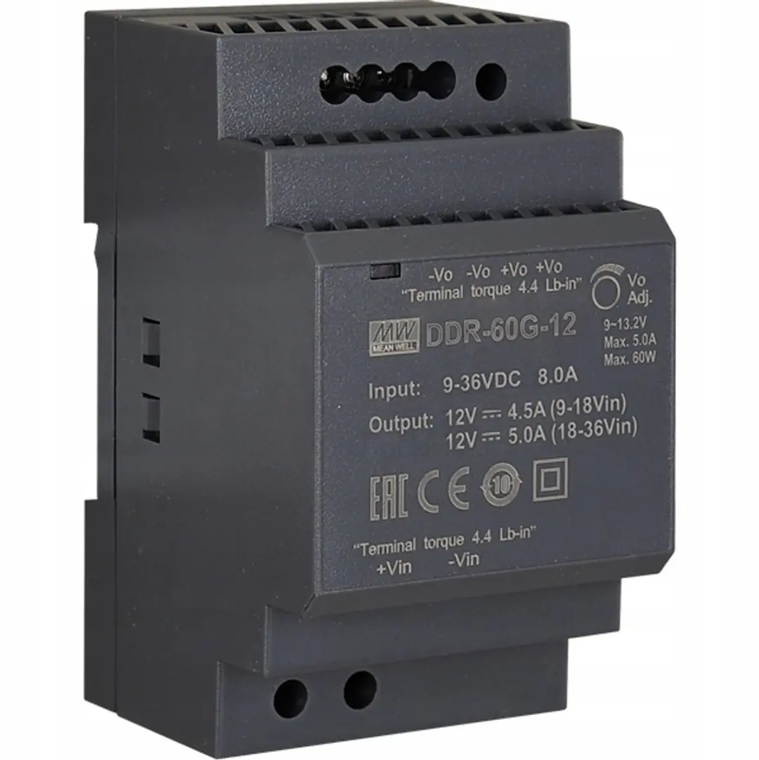 Mean Well DDR-60G-12 DIN-rail DC/DC-converter
