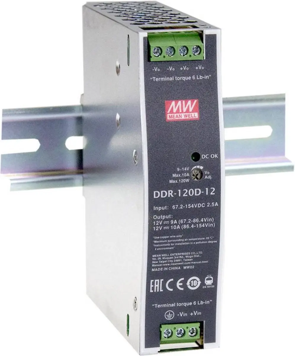 Mean Well DDR-120C-48 DIN-rail DC/DC-converter
