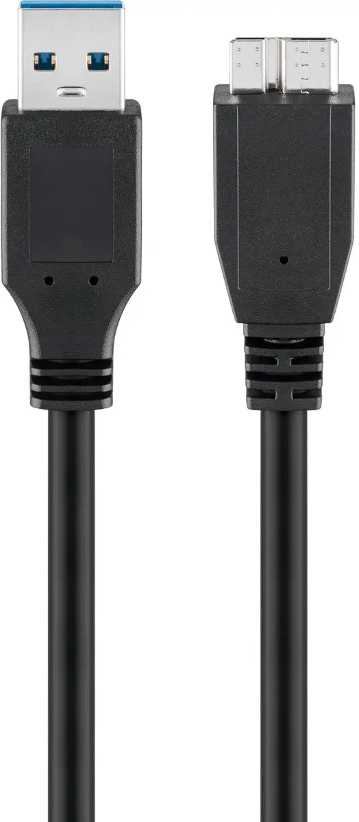 Goobay USB 3.0 Micro-B Kabel 95027 - 3m - Zwart - afbeelding 5 van 6