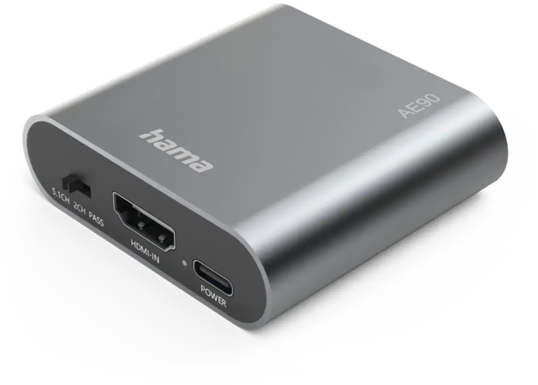 Hama HDMI Audio Extractor AE900 4K@30Hz naar Toslink/3.5mm Aux