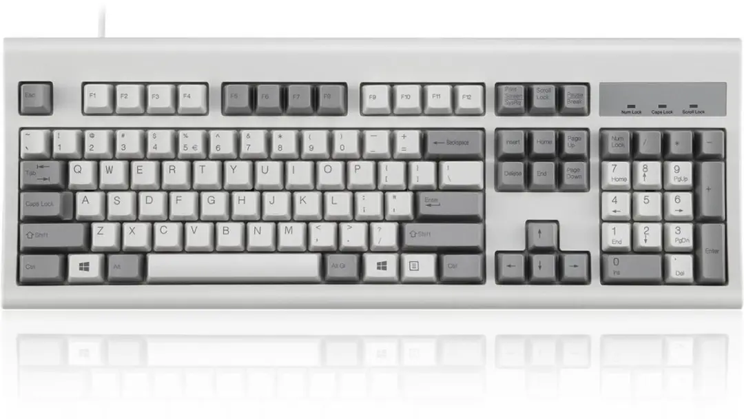Perixx Periboard 106M Classic Retro toetsenbord / Vintage design grijs/wit