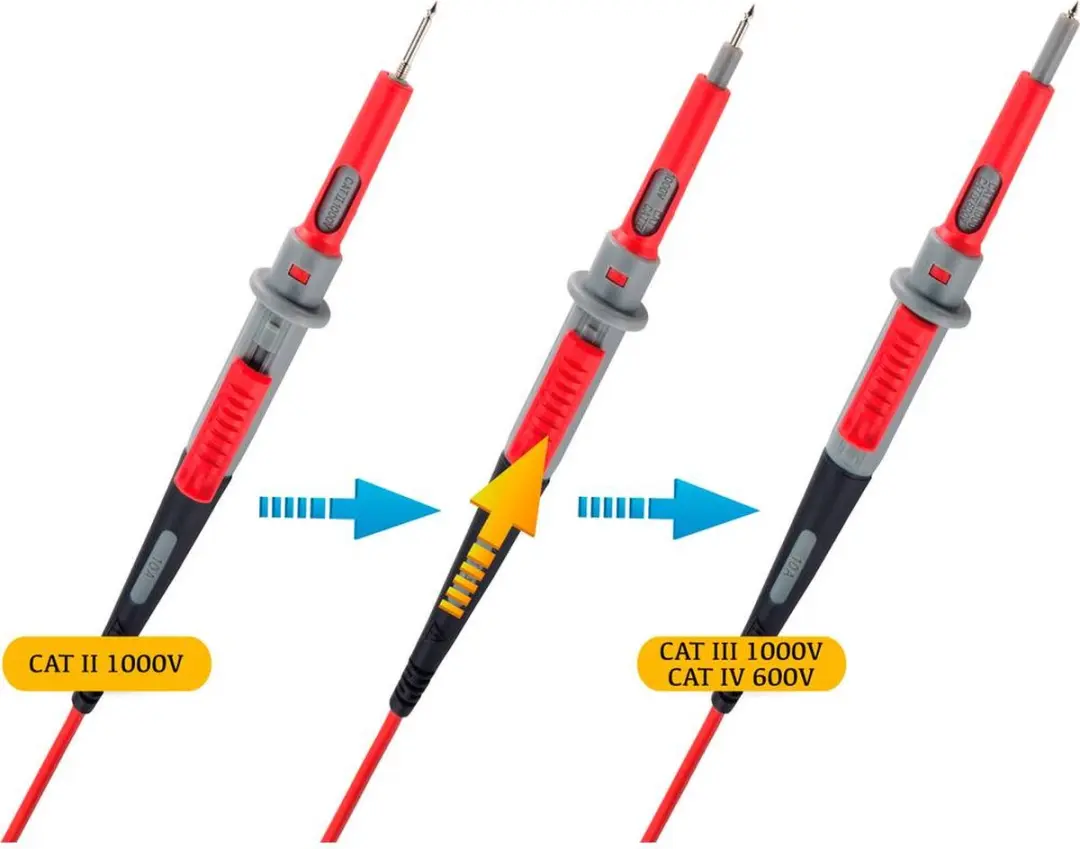 Voltcraft MS-4PS Veiligheidsmeetsnoer 1m - Zwart/Rood - afbeelding 4 van 5