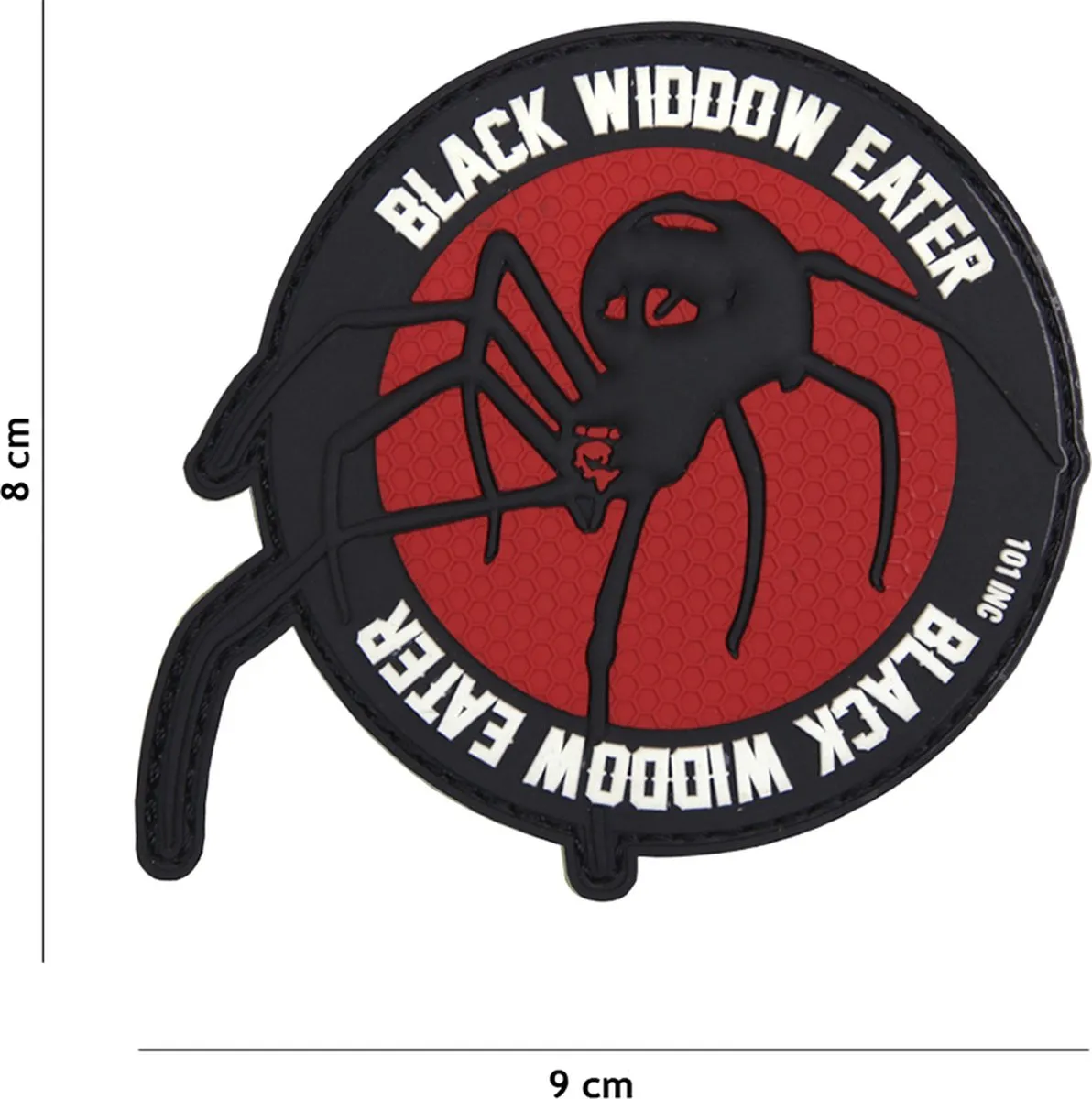 101 Inc Embleem 3D PVC Black Widow Eater Rood