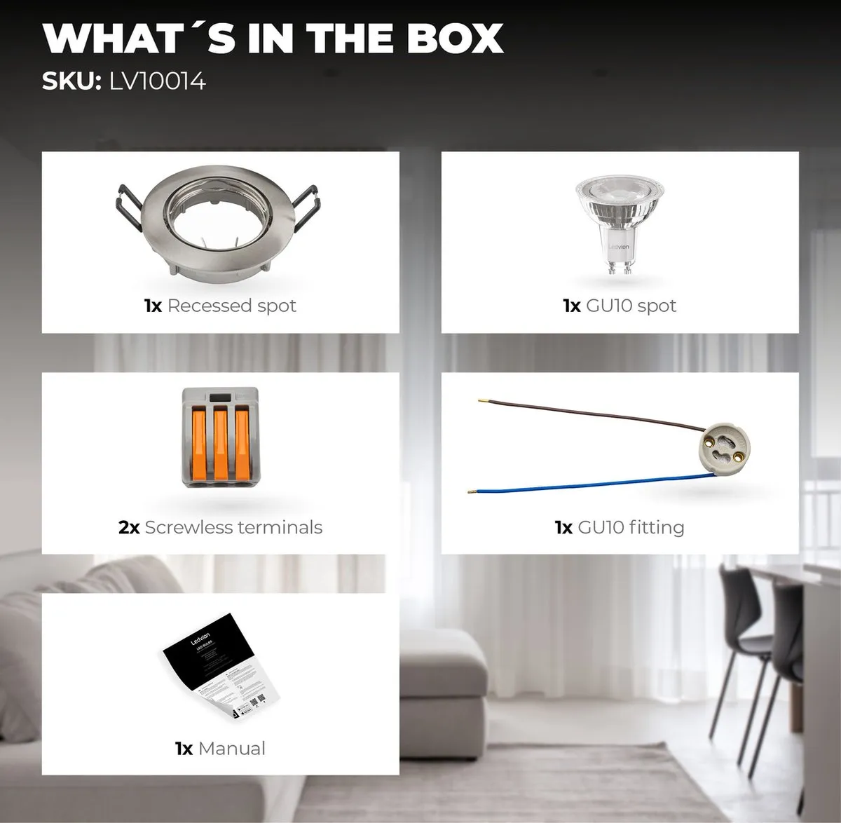 Ledvion SMART LED Inbouwspot Amsterdam 4.9W - RVS - RGBW