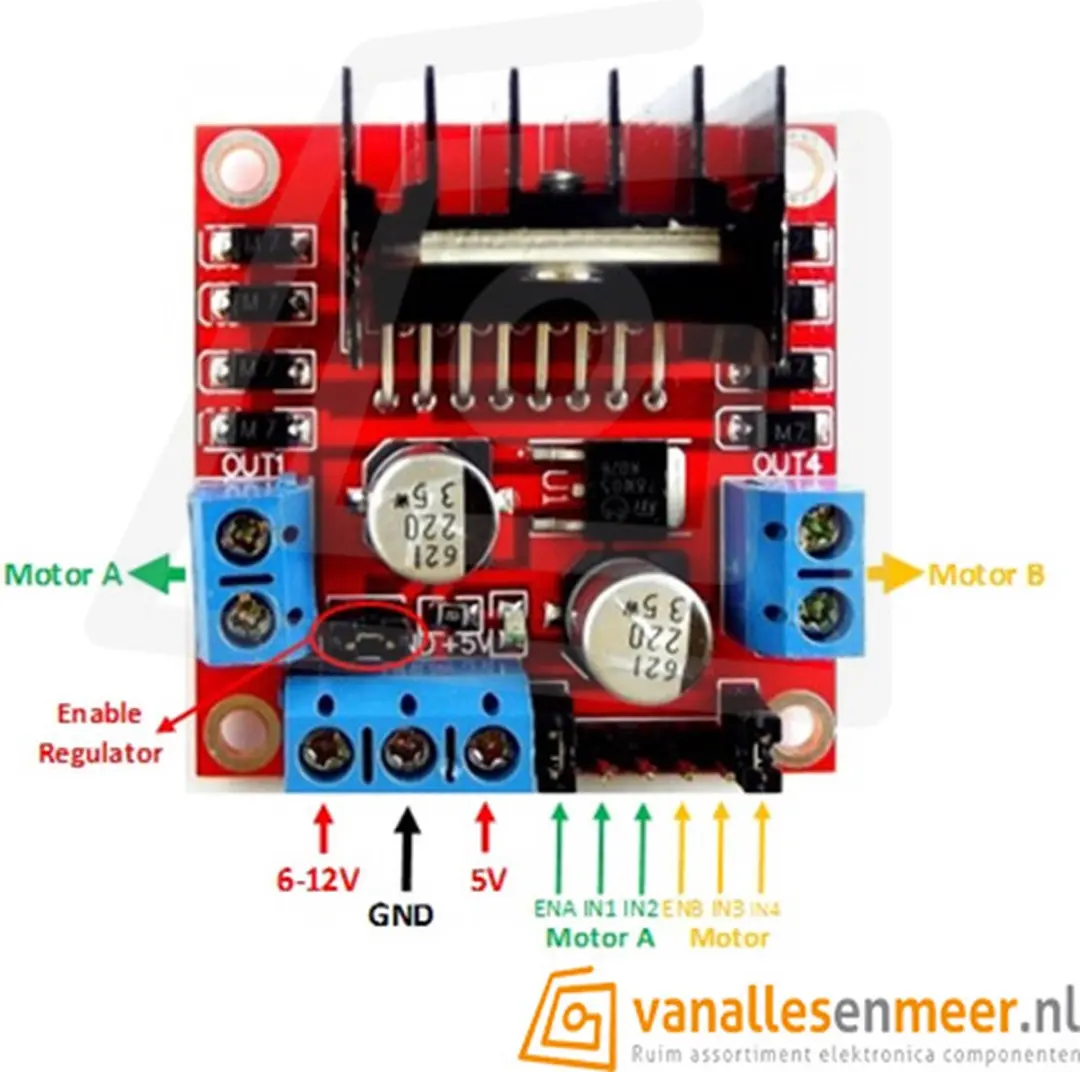 Joy-it SBC-MotoDriver2 Motor Driver L298N - afbeelding 4 van 6
