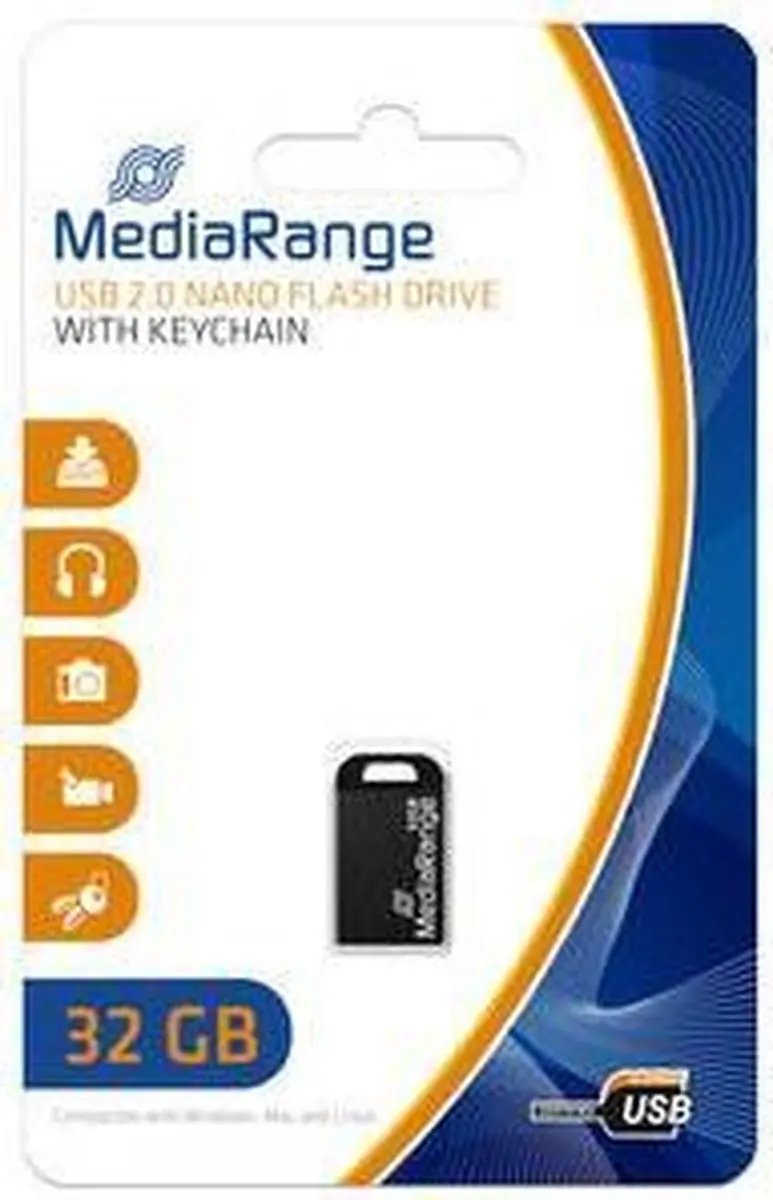 MediaRange MR922 USB-stick 32GB - Zwart - afbeelding 2 van 4