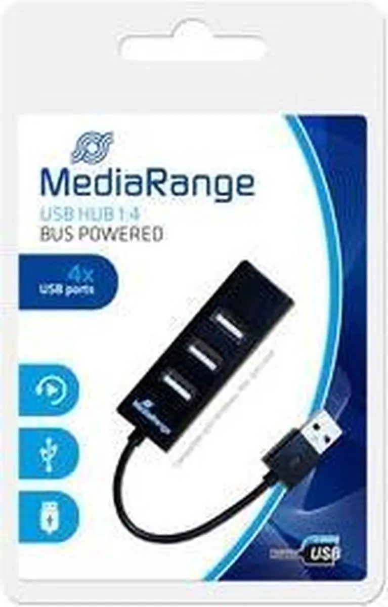 MediaRange MRCS502 USB-hub - 4 USB-A poorten - afbeelding 4 van 4