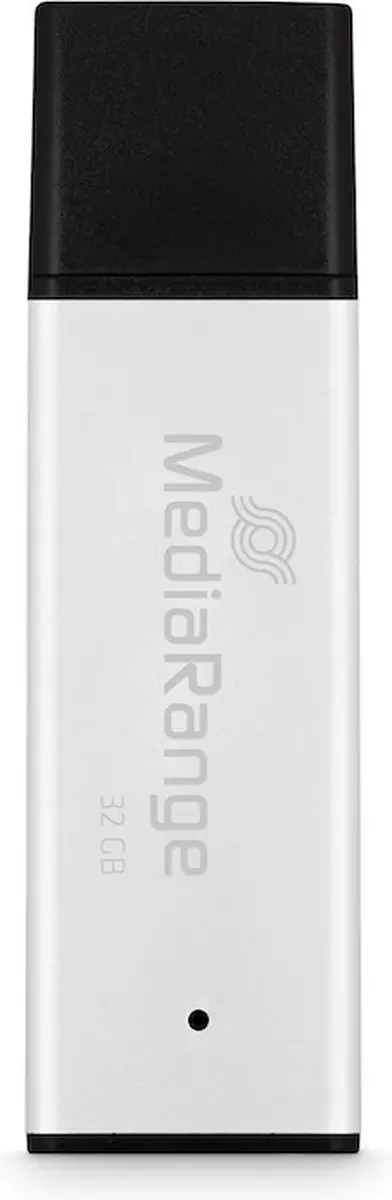 MediaRange MR1900 USB-Stick 32GB - Zilver/Zwart - afbeelding 2 van 2