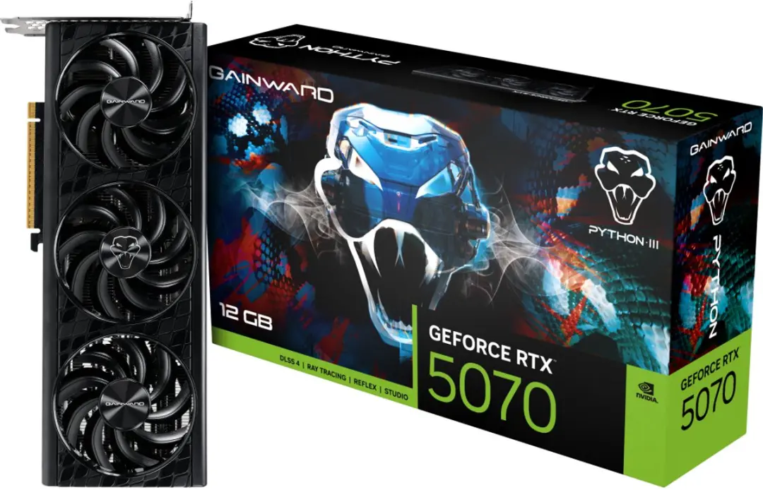 Gainward RTX 5070 Python III NE75070019K9-GB2050T Videokaart - afbeelding 2 van 6