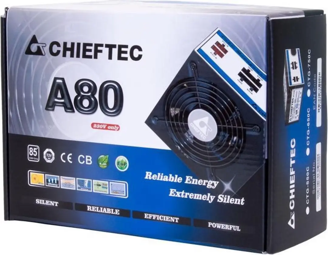 Chieftec A-80 CTG-750C PC-voeding - 750W - Zwart - afbeelding 5 van 6