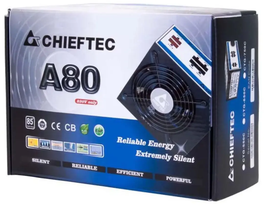 Chieftec A-80 CTG-750C PC-voeding - 750W - Zwart - afbeelding 3 van 6