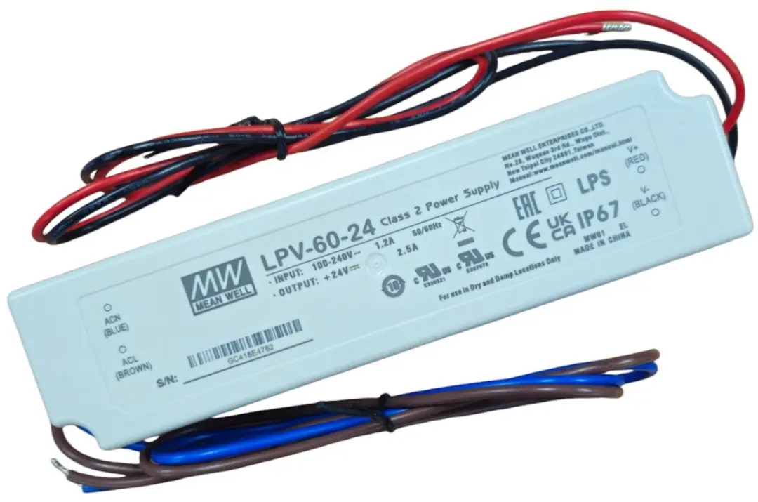 Mean Well LPV-60-24 schakelende voeding 60W 24V - afbeelding 3 van 5