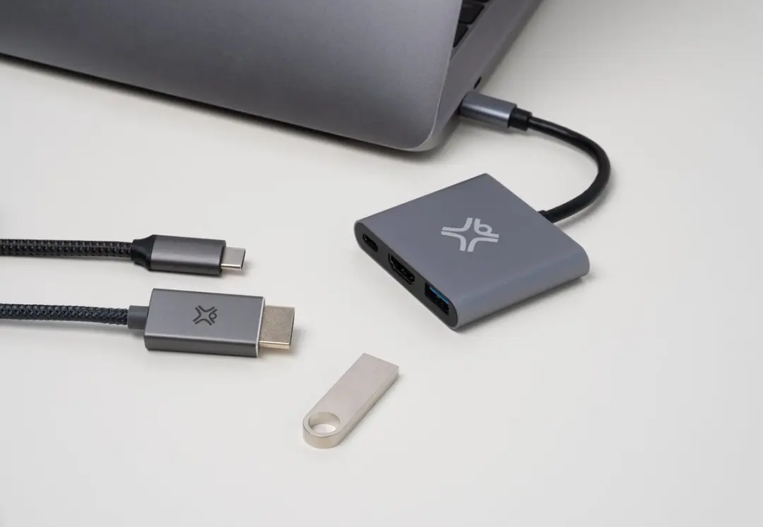 XtremeMac USB-C Hub XWH-HUB3-13 - 3 Poorten - Grijs - afbeelding 5 van 6