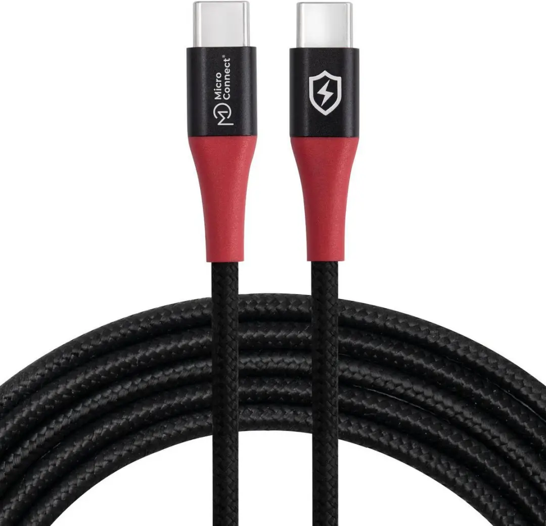 MicroConnect Safe Charge USB-C naar USB-C Data Blocker Kabel MC-CUSBC-SC - 1,5m - Zwart - afbeelding 3 van 3