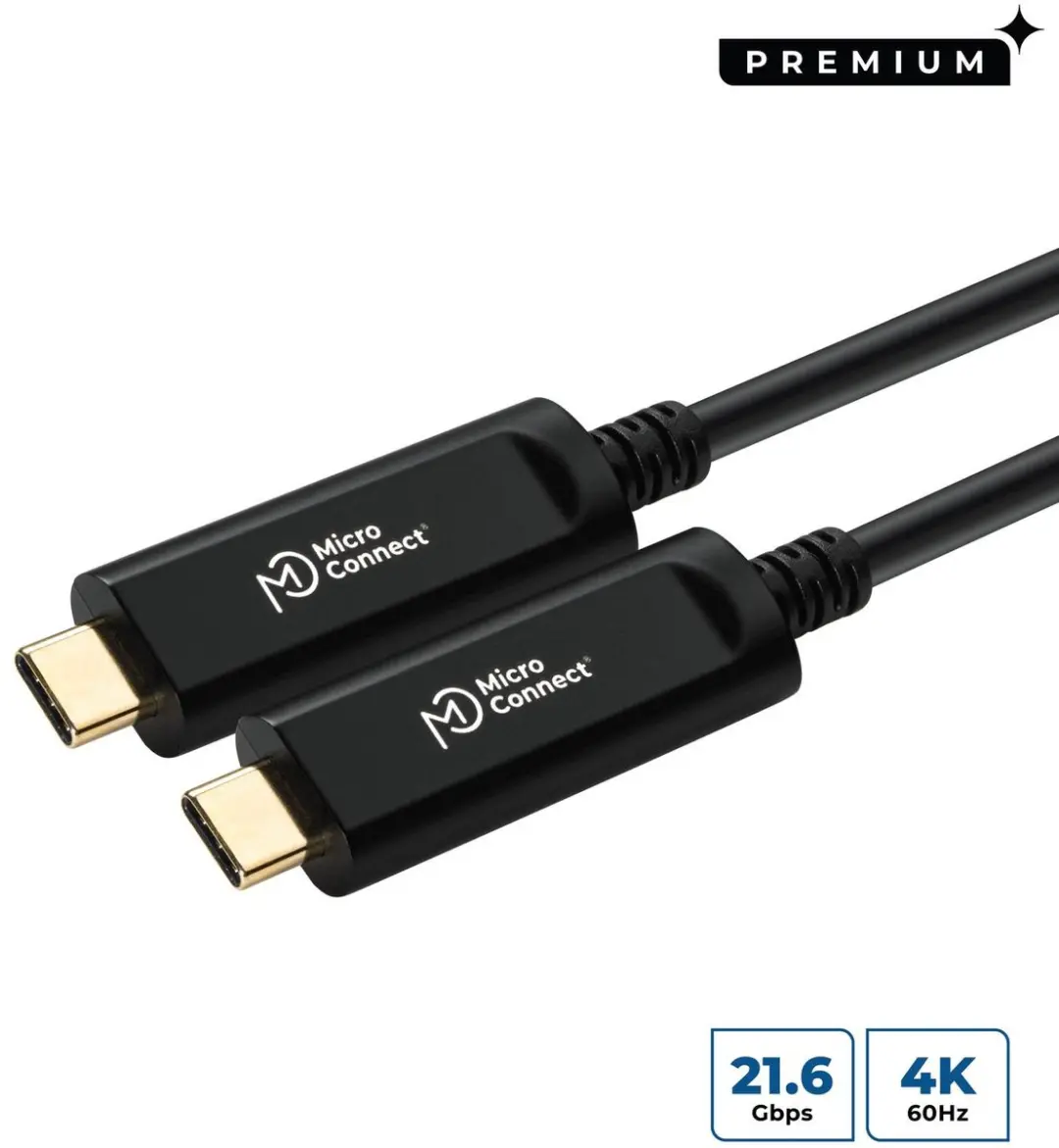 Microconnect USB3.1CC20OP USB-C kabel 20m - Zwart - afbeelding 5 van 6