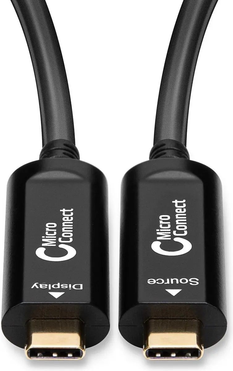 Microconnect USB3.1CC20OP USB-C kabel 20m - Zwart - afbeelding 4 van 6