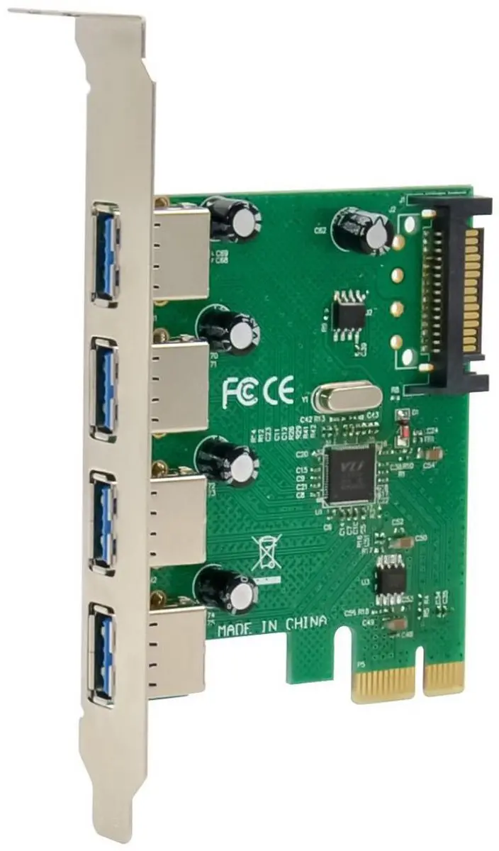 Microconnect MC-USB3.0-T4B Interfacekaart - 4-poorts PCIe - afbeelding 2 van 4