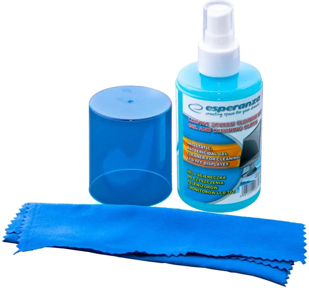 Esperanza ES121 Reinigingsset - 200ml Gel + Microvezeldoek - afbeelding 4 van 6