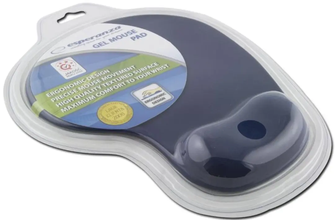 Esperanza EA137B Ergonomische Gelmuismat - Blauw - afbeelding 5 van 5
