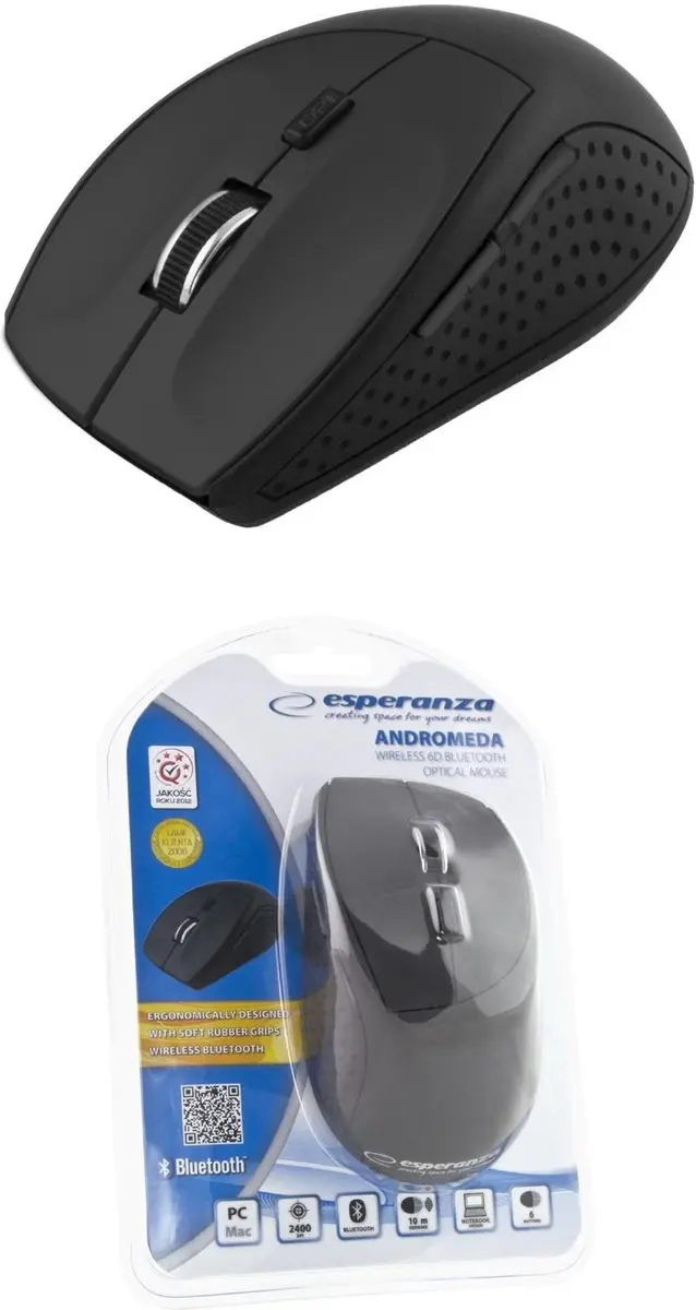 Esperanza Andromeda EM123K Draadloze Optische Muis - Zwart - afbeelding 5 van 6