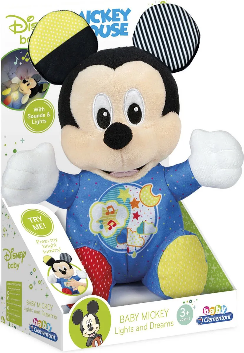 Clementoni Disney Baby Mickey Lichtgevende Knuffel - Multi kleur - afbeelding 6 van 6