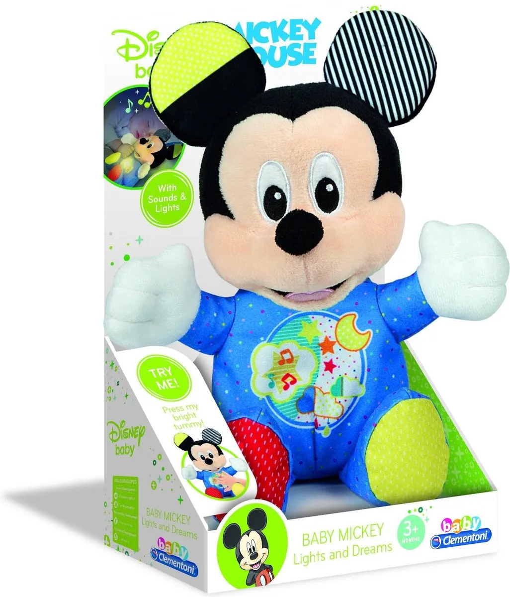 Clementoni Disney Baby Mickey Lichtgevende Knuffel - Multi kleur - afbeelding 2 van 6