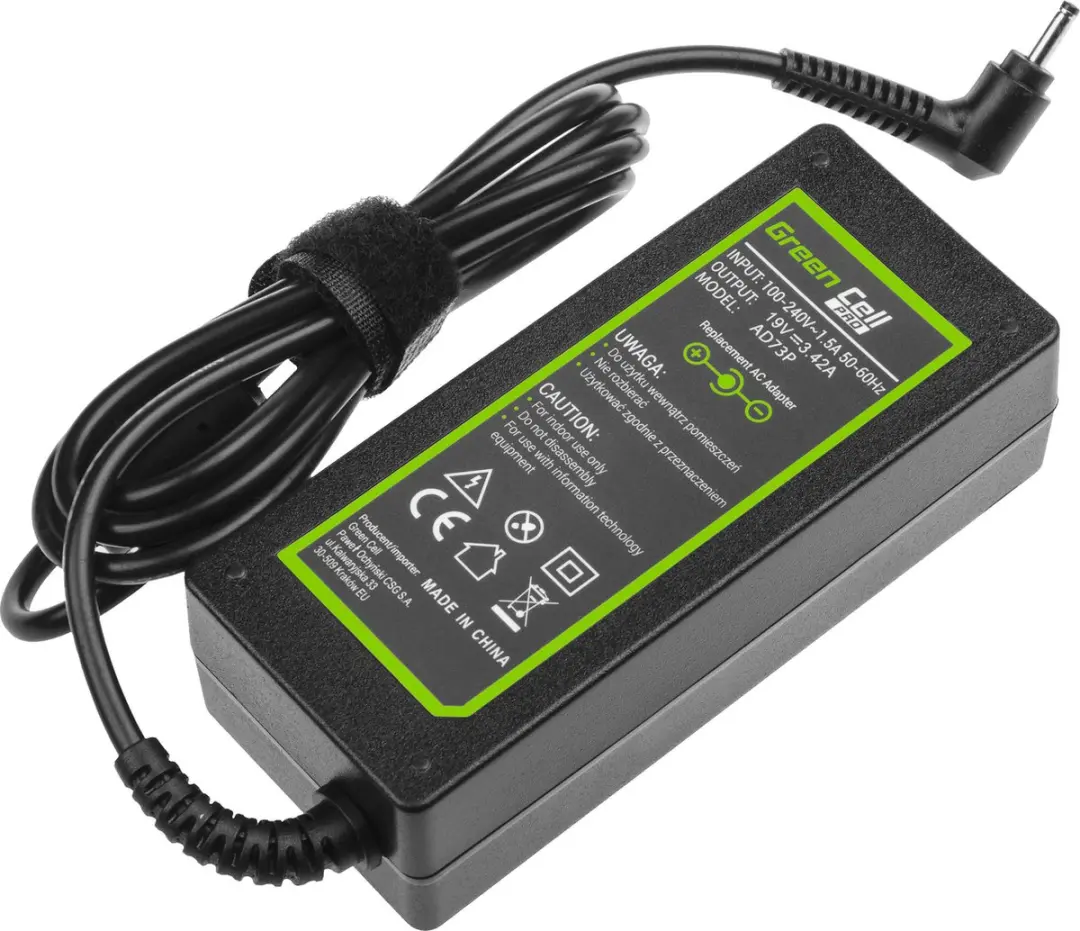 Green Cell AD73P Laptop Oplader - 65W - Zwart - afbeelding 4 van 5
