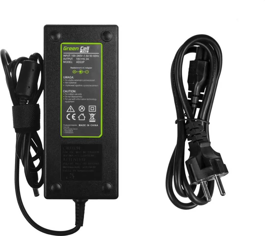Green Cell AD22P Notebookvoeding - 120W - Zwart - afbeelding 4 van 6