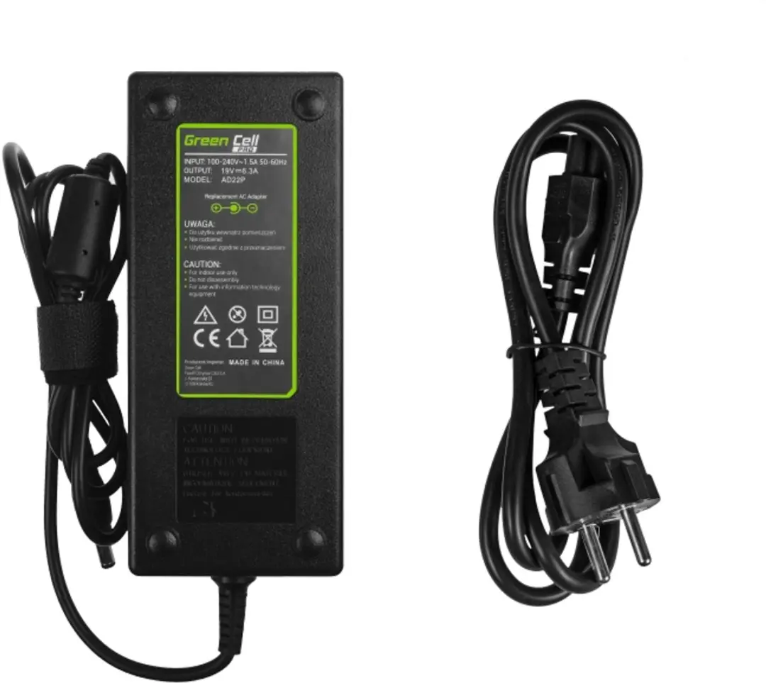 Green Cell AD22P Notebookvoeding - 120W - Zwart - afbeelding 2 van 6
