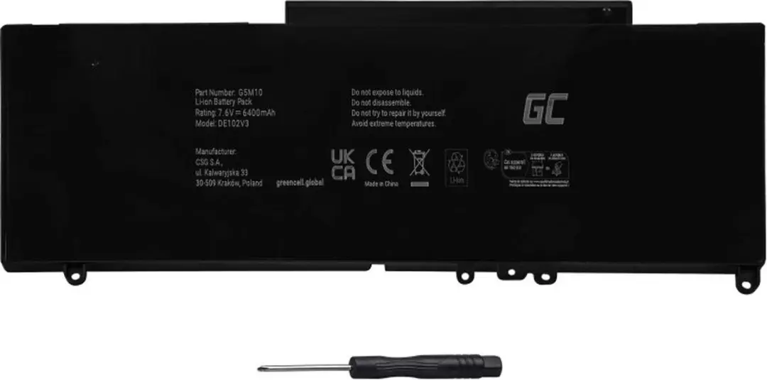 Green Cell DE102V3 Laptopbatterij - o.a. Dell Latitude - afbeelding 2 van 5