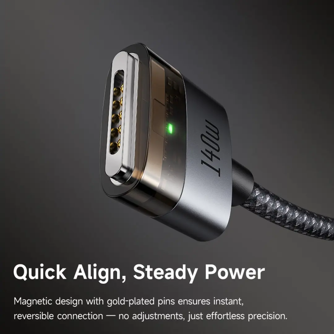 Mcdodo CA-2071 USB-C naar MagSafe 3 Kabel - 140W - 2m - Zwart - afbeelding 3 van 6