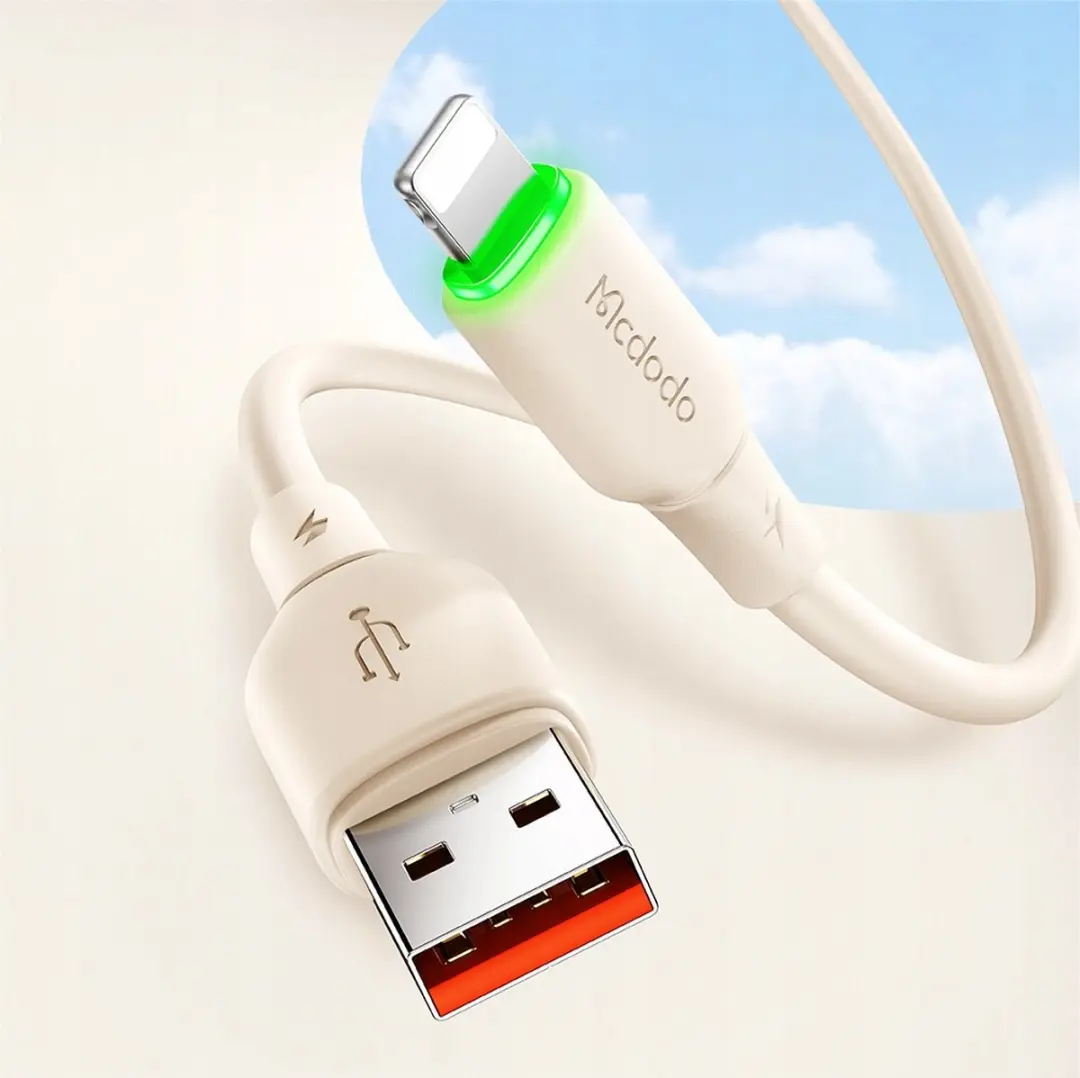 Mcdodo CA-4740 USB naar Lightning Kabel - 1,2m - Beige - afbeelding 2 van 6