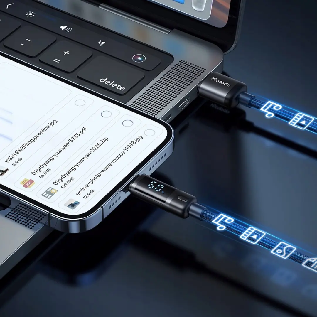 Mcdodo CA-5210 USB-C naar Lightning Kabel 36W - Zwart - afbeelding 5 van 6