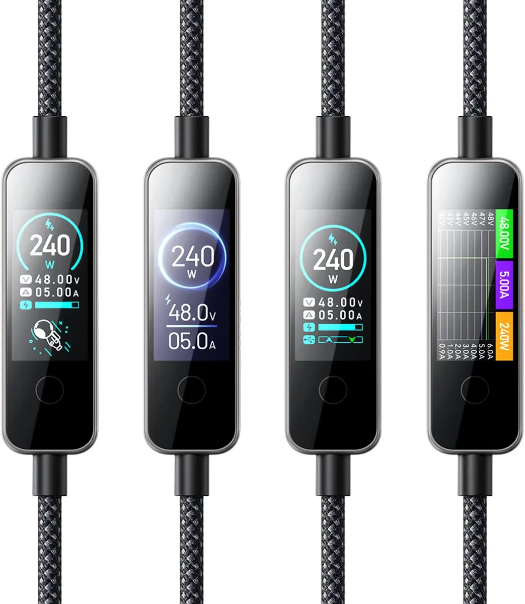 MCDODO CA-8750 USB-C naar USB-C Kabel 240W - 1.2m - Zwart - afbeelding 3 van 6