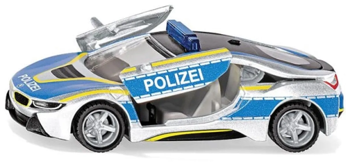 SIKU 2303 BMW i8 Politieauto 1:50 - Blauw/Zilver - afbeelding 4 van 4