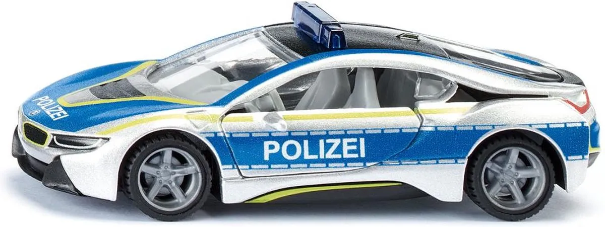SIKU 2303 BMW i8 Politieauto 1:50 - Blauw/Zilver - afbeelding 3 van 4