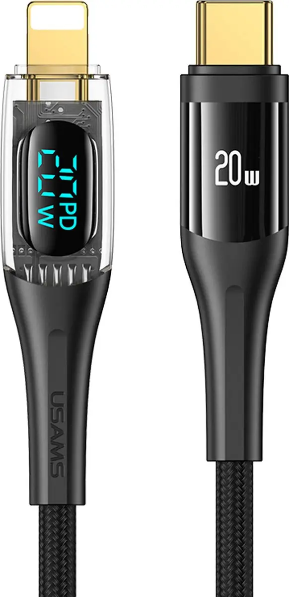 USAMS USB-C naar Lightning kabel 1.2m