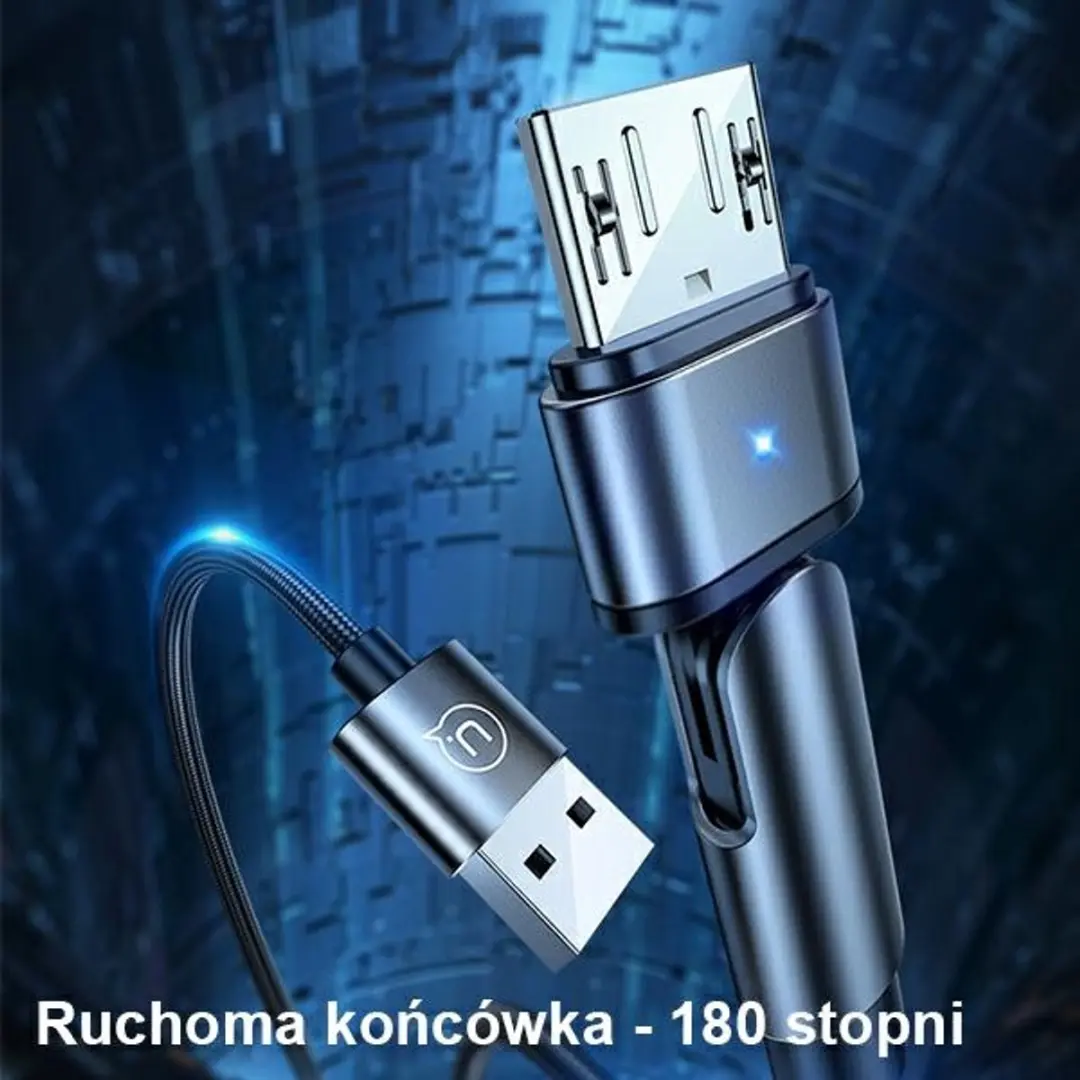USAMS U60 microUSB kabel 1m - 2A - Groen - afbeelding 3 van 6