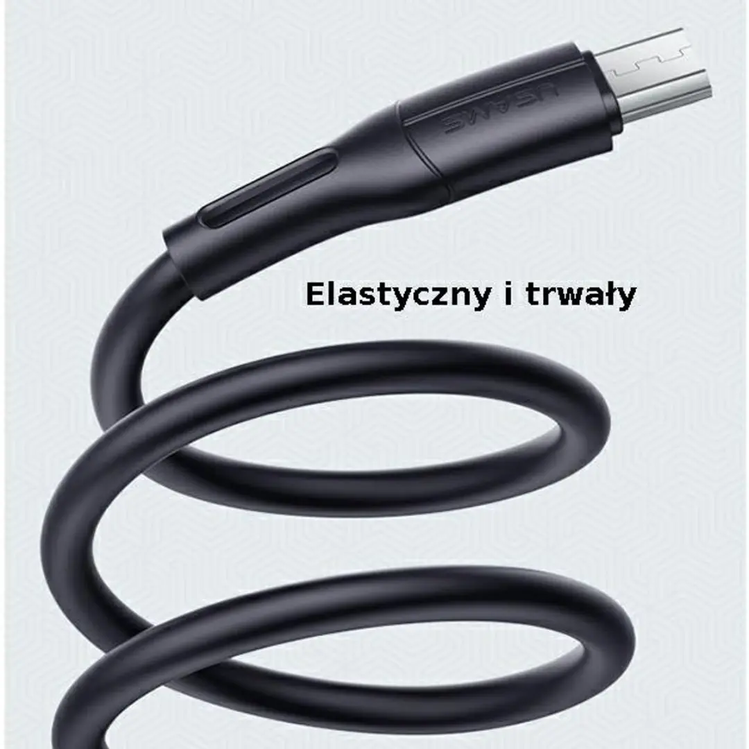 USAMS U68 microUSB Kabel 2A - 1m - Zwart - afbeelding 5 van 6