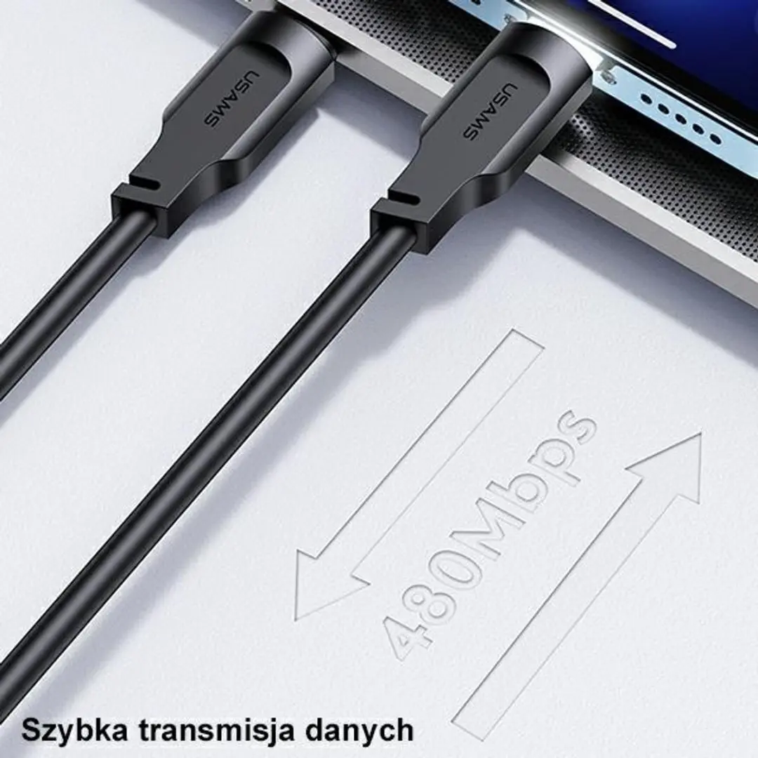 USAMS Lithe USB-C naar Lightning Kabel 20W 1,2m - Paars - afbeelding 4 van 6